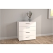 Levan Home Engineered Wood White Dresser Rectangular Contemporary 26.81