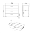 Levan Home Engineered Wood White Dresser Rectangular Contemporary 26.81