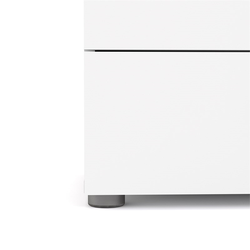 Levan Home Engineered Wood Contemporary 8 Drawer Double Bedroom Dresser in White