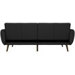 Levan Home Stylish Linen Sleeper Sofa in Dark Gray
