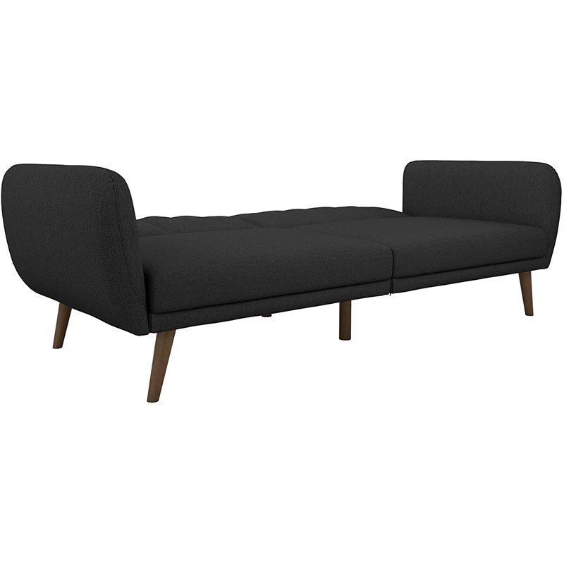 Levan Home Stylish Linen Sleeper Sofa in Dark Gray