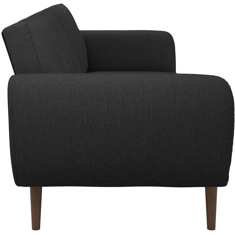 Levan Home Stylish Linen Sleeper Sofa in Dark Gray