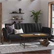 Levan Home Stylish Linen Sleeper Sofa in Dark Gray