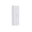 Levan Home Engineered Wood White Utility Storage Cabinet Rectangular 71.1
