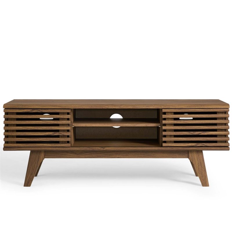 Levan Home Modern Wood Media Console TV Stand for TVs up to 50