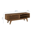 Levan Home Modern Wood TV Stand with Sliding Door for TVs up to 48