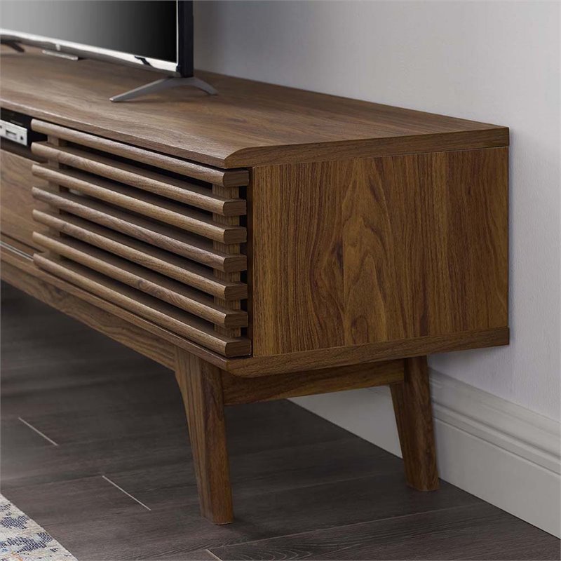 Levan Home Mid-Century Particleboard Wood TV Stand for TVs up to 70