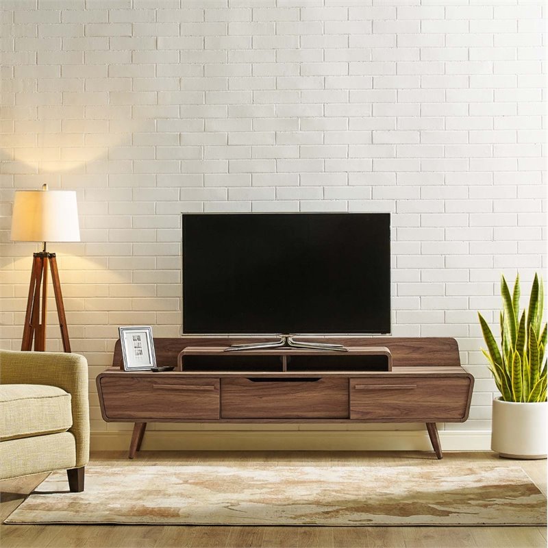 Levan Home Modern Laminate Wood TV Stand for TVs up to 74