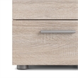 Levan Home Modern Engineered Wood Mahogany Contemporary 2 Drawer Nightstand