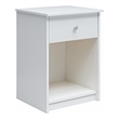 Levan Home Nightstand with Drawer in White