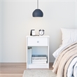 Levan Home Nightstand with Drawer in White