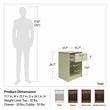 Levan Home Nightstand with Drawer in White