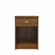 Levan Home Nightstand with Drawer in Brown Oak