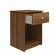 Levan Home Nightstand with Drawer in Brown Oak