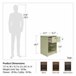 Levan Home Nightstand with Drawer in Brown Oak