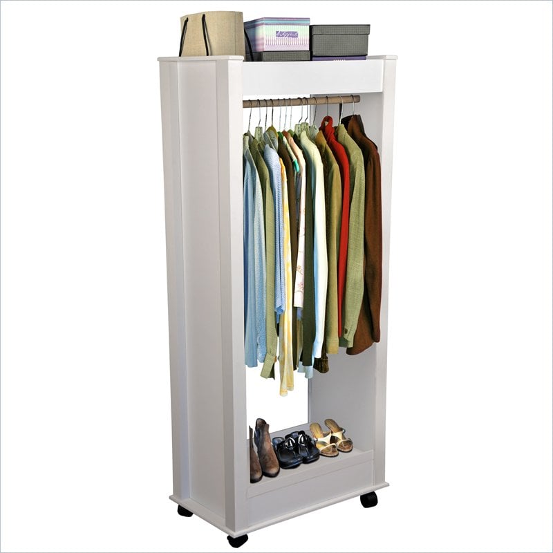   Mighty Closet   Compact Mobile Wardrobe Armoire 654775403940  