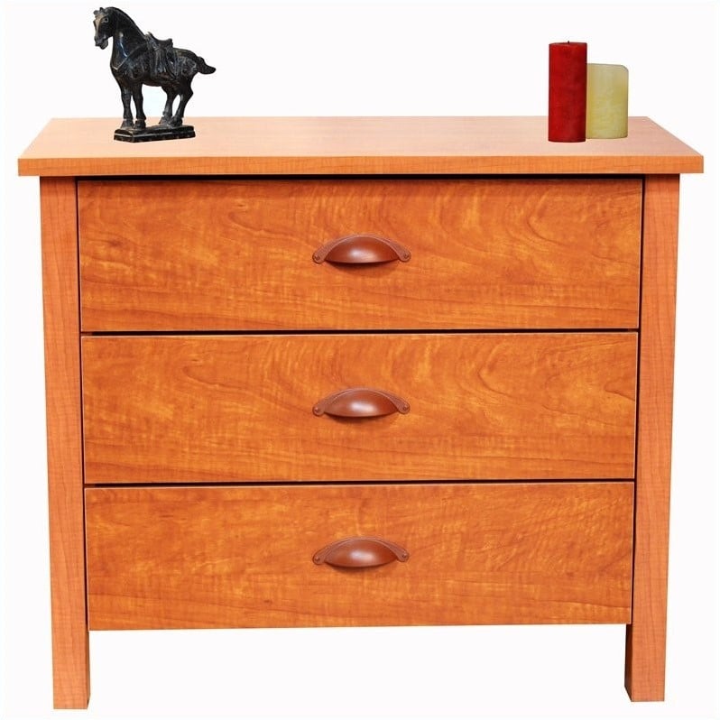 Venture Horizon Nouvelle 3 Drawer Chest Cherry Finish Nightstand