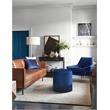Meridian Furniture Teddy Contemporary Velvet Ottoman/Stool in Navy