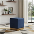 Meridian Furniture Jax Contemporary Velvet Ottoman/Stool in Navy