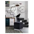 Meridian Furniture Jax Contemporary Velvet Ottoman/Stool in Black