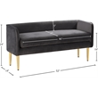 Meridian Furniture Audrey Grey Velvet Bench