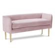 Meridian Furniture Audrey Pink Velvet Bench
