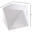 Meridian Furniture Gemma Stainless Steel Contemporary End Table in Silver