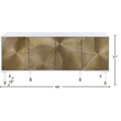Meridian Furniture Bellissimo Solid Wood Sideboard/Buffet in White Lacquer/Gold