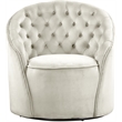 Meridian Furniture Alessio Cream Velvet Swivel Accent Chair