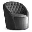 Meridian Furniture Alessio Grey Velvet Swivel Accent Chair