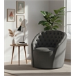 Meridian Furniture Alessio Grey Velvet Swivel Accent Chair