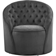 Meridian Furniture Alessio Grey Velvet Swivel Accent Chair