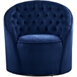 Meridian Furniture Alessio Navy Velvet Swivel Accent Chair