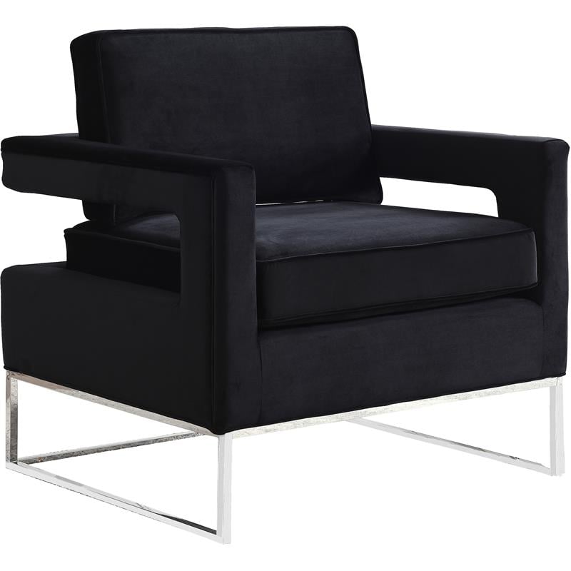 Meridian Furniture Noah Black Velvet Accent Chair