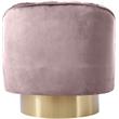 Meridian Furniture Farrah Pink Velvet Swivel Accent Chair
