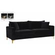 Meridian Furniture Naomi Contemporary Velvet Sofa in Black