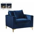 Meridian Furniture Naomi Velvet Accent Chair in Navy