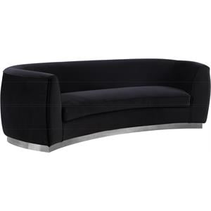 Meridian Furniture Julian Black Velvet Sofa
