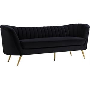 Meridian Furniture Margo Black Velvet Sofa