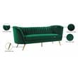 Meridian Furniture Margo Green Velvet Sofa