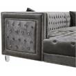 Meridian Furniture Moda 3pc Velvet Sectional in Gray