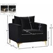 Meridian Furniture Naomi Velvet Accent Chair in Black