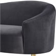 Meridian Furniture Ritz Grey Velvet Loveseat