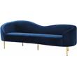 Meridian Furniture Ritz Navy Velvet Sofa