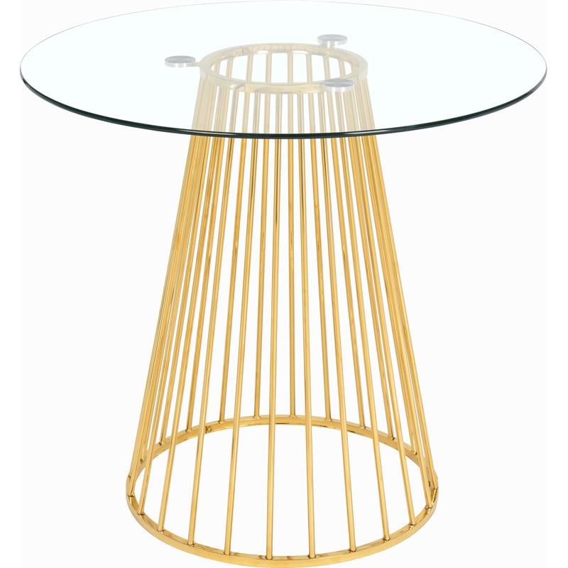 Meridian Furniture Gio Counter Height Table in Gold
