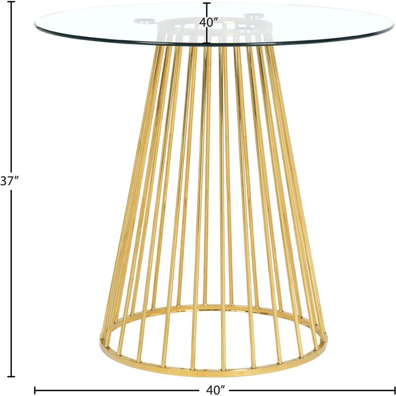 Meridian Furniture Gio Counter Height Table in Gold