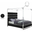 Meridian Furniture Encore Solid Wood and Vegan Leather King Bed in Black