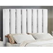 Meridian Furniture Enzo Solid Wood and Velvet Queen Bed in White