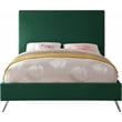 Meridian Furniture Jasmine Contemporary Velvet Full Bed in Green