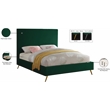 Meridian Furniture Jasmine Contemporary Velvet King Bed in Green